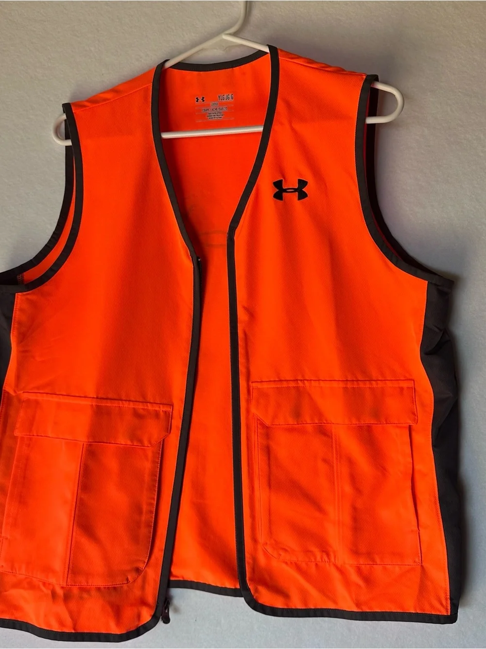 Under Armour Youth Large Blaze Orange Safety Hunting Vest YLG EUC